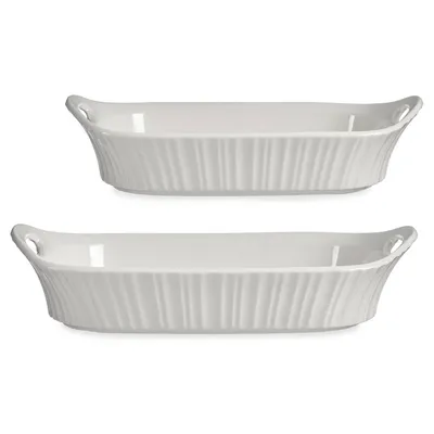 Zdjęcie produktu dla Naczynia do zapiekania z porcelany, zestaw 2 szt.