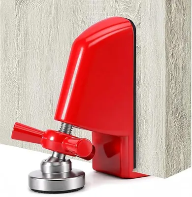 Produktbild von PolkaHome® Tragbarer Türstopper ohne Bohren – Verstellbarer Türsicherungskeil für Wohnung, Hotel & Reise, mit Anti-Rutsch-Gummibasis,