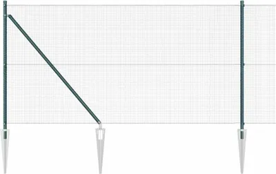 Productafbeelding van vidaXL Gelast hekwerk met stekels, 10 x 1 meter, groen, gaas