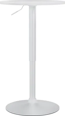 Produktbild von CLP Stehtisch Xanten rund höhenverstellbar drehbar Metallgestell pulverbeschichtet weiß/weiß Größe Ø 52 cm