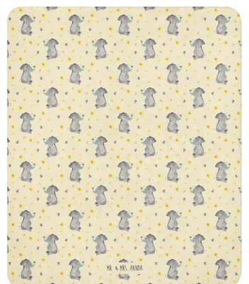 Produktbild von Mr. & Mrs. Panda Decke Elefant Biene 130 x 155 cm - Gelb - Geschenk, Liebe, Heimdecke, Tagesdecke, Lustige Sprüche, Hochzeitsgeschenk, Wärmedecke, Liebesspruch, Jahrestag