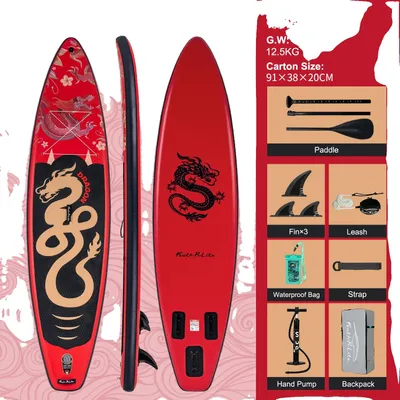 Productafbeelding van Paddleboard, lichtgewicht, duurzame constructie, rood