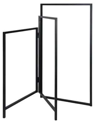 Obrázok produktu pre Relaxdays vešiak na uteráky, 3 tyče, sklopný, uteráky a oblečenie, V x Š: 80 x 44 cm, vešiak na uteráky, železo, čierny