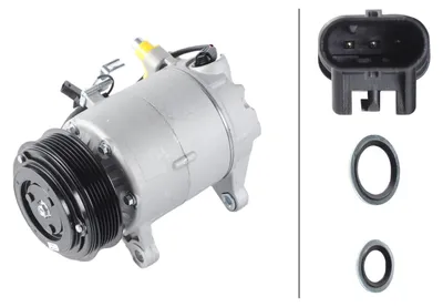Produktbild von HELLA 8FK 366 200-371 6VS14ec Klimaanlage Klimakompressor PAG 46 YF R134a R1234yf für BMW 5 Touring (F11) 5 Limousine (F10) X3 (F25) 5 Touring (G31)