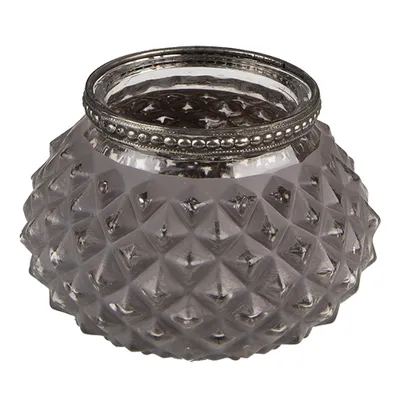 Immagine prodotto di Portacandele Clayre & Eef Ø 11x8 cm in vetro grigio