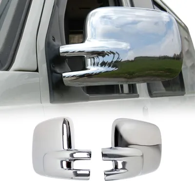 Image de Coques de Rétroviseurs pour VW T4 Transporter 1990-2003 2x Acier Inox Chromé