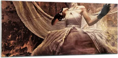 Produktbild von Bilder auf glas - Bandage Künstler String - 120x50cm - Glasbilder - Wandbilder - Kunstdruck - zum Aufhängen bereit - Wanddekoration aus Glas - Glas Bilder - Wandbild auf Glas - GAB120x50-0217