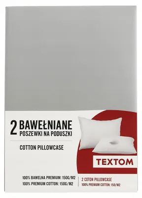 Produktbild von Textom 2er-Set Kissenbezüge Baumwolle Grau 40x40 cm