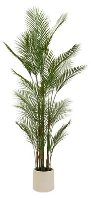 Obrázok produktu pre Umelá palma Merlo, 187 cm, s bielym kvetináčom - Atmosphera créateur d'intérieur