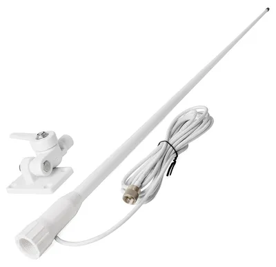 VHF Marineantenne 1,1 m Glasfaser, 7 m Kabel, PL-259, 180° drehbar