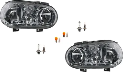 Produktbild von Johns, Scheinwerfer Halogen Front passend für VW Golf IV 4 1J1 mit Leuchtmitteln Set LR 1J1941017B 1J1941017F 1J1941018F 1J1941018B