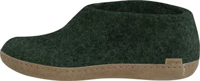 Produktbild von Glerups Hausschuh Modell A mit Ledersohle – Dein hochwertiger Hüttenschuh: forest / 45 Farbe: forest Größe: 45