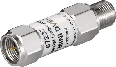Produktbild von Goobay Mini Koaxialkabel-Verstärker 18 dB (DVB-T/SAT) - F-Stecker > F-Buchse