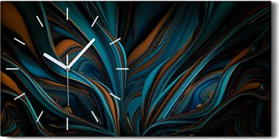 Produktbild von Dekor Leinwand Uhr Wandbilder Geräuschlos 60x30 Malerei Abstrakte Kunst - weiße Hände