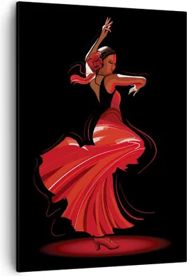 Produktbild von Bild auf Leinwand - Leinwandbild - Einteilig - Tanz Tänzer - 50x70cm - Wand Bild - Wanddeko - Wandbilder - Leinwanddruck - Kunstdruck - Wanddekoration - Leinwand bilder - Wandbild - PA50x70-4121