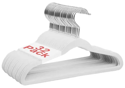 Samt-Kleiderbügel für Kinder, 35 cm, 32 Stk., rutschfest
