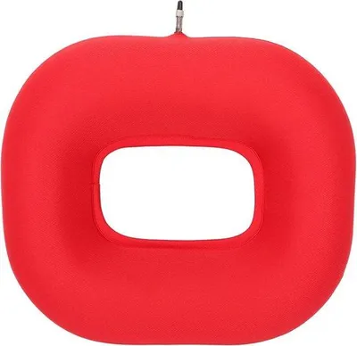Produktbild von Famanu Aufblasbares Donutkissen - Rechteckig - Gummi - Faltbar - Für Senioren - Sitzkissen für Steißbein - Hämorrhoiden - Schmerzen