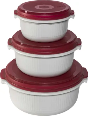 Produktbild von Emsa Micro Family Mikrowelle Starterset Rot 3-tlg.