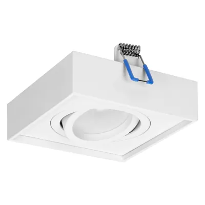 Image de Spot aluminium cadre d'encastrement GU10 BLOCK - carré blanc