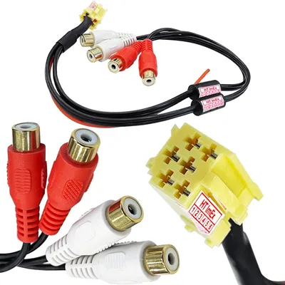 Produktbild von Mini ISO 4 Kanal Adapter auf Cinch Kabel Audio kompatibel mit VW Gamma Radio