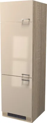 Produktbild von Geräteschrank für Kühlschrank - 60 cm breit - Kaschmir Glanz Sonoma Eiche – Neapel