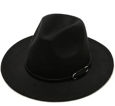 Produktbild von Fedora Hut Uni Wollmischung Schwarz 55,9-58,4 cm
