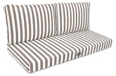 Immagine prodotto di Cuscini per salotto da giardino sfoderabili 120x60cm - Righe Beige