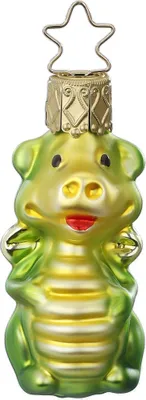 Produktbild von Christbaumschmuck Drache 6cm Glas Figur Grün