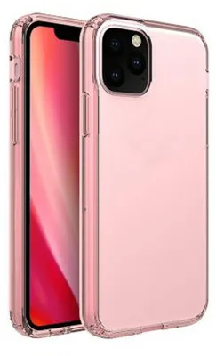 Immagine prodotto di Custodia per iPhone 11 Pro, in silicone trasparente con bordo color oro rosa