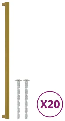Produktbild von vidaXL Möbelgriffe 20 Stk. Golden 480 mm Edelstahl