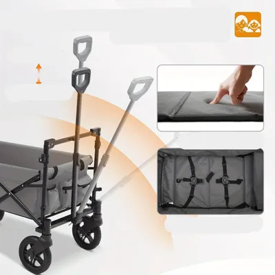 Produktbild von Trolley – Faltbarer Einkaufstrolley – Einkaufswagen – Transportwagen – Klappwagen – Tragfähigkeit: 100 kg