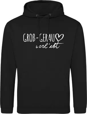 Produktbild von Huuraa Uni Hoodie Groß-Gerau verliebt L Deep Black Vegan Sweatshirt Geschenkidee