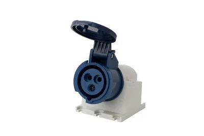 Produktbild von Feste Steckdose 16A 3P 230V blau IP44 ECO SpeedPRO 23297