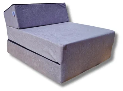 Productafbeelding van Natalia Spzoo slaapstoel 160x60x12 cm, grijs - opvouwbaar matras met hoofdsteun, afneembare hoes, voor logees, thuis en op de camping, ruimtebesparend