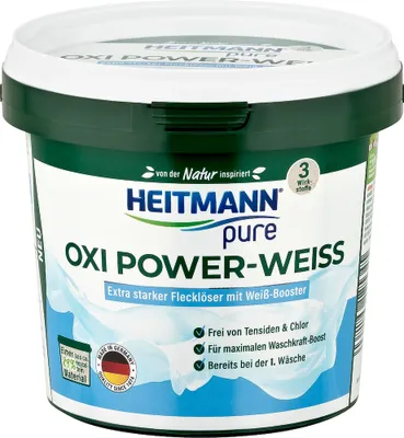 Produktbild von Oxi Power-Weiß: Fleckentferner, Fettlöser und Geruchsentferner für Weißwäsche, 1 x 500 g, Größe:1er Pack