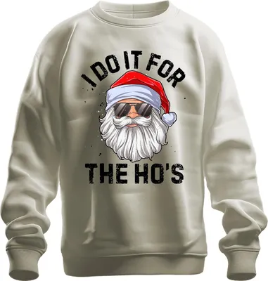 Obrázok produktu pre I Do It For The Ho's Father Christmas vtipný darček retro uni mikina pulóver, príroda, L