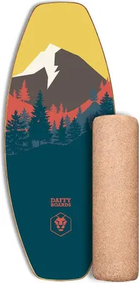 Produktbild von Daffy Boards Allrounder Balance Board Set mit Korkrolle - Design: Mountain
