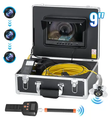 Productafbeelding van Rioolcamera zelfnivellerend met 9 inch HD scherm en 30 meter kabel