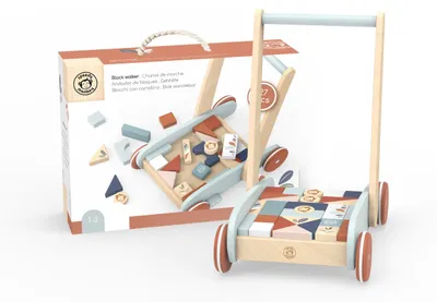 Productafbeelding van Speedy Monkey - Stapelauto met 27 blokken - 35,5x25x41 cm
