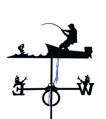 Produktbild von SvenskaV Wetterfahne Angler groß in schwarz