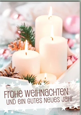 Produktbild von Weihnachten - Karte mit Umschlag - Brennende Kerzen