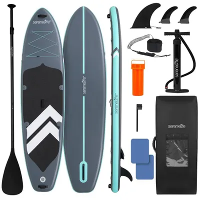 Obrázok produktu pre Nafukovacia doska SUP – 350 cm x 89 cm – nosnosť 200 kg – vhodná na jazerá, rieky a oceány