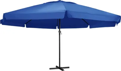 Image de Parasol de jardin avec mât en aluminium 500 cm bleu azuré
