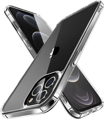 Produktbild von iPhone 12 Pro Max Hülle, Kristall Klar PC Hartschale TPU Bumper Ecke Kante Stoßfest Schutzhülle für iPhone 12 Pro Max