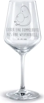 Produktbild von Mr. & Mrs. Panda Weinglas Avocado Pfeifen - Transparent - Geschenk, Kelch, Rotweinglas mit Gravur, Schwanger, wein glas, Rotwein, für, Abnehmen, Ernährung