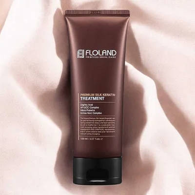 Immagine prodotto di FLOLAND - Trattamento Premium Silk Keratin - Maschera/balsamo rivitalizzante alla cheratina - 120 ml
