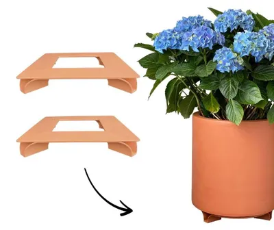 Produktbild von Set aus 2 Untersetzern für Blumentöpfe Terrakotta 27 x 27 cm