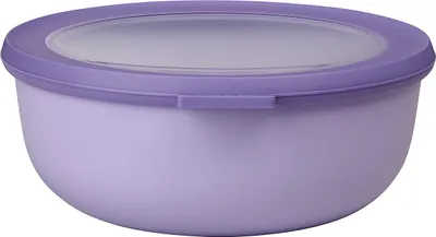 Obrázek produktu pro Mepal - Multi Bowl Cirqula Round - Úložná nádoba s víčkem - Vhodná jako vzduchotěsná dóza do chladničky, nádobí do mikrovlnné trouby a jako nádoba na potraviny - 1250 ml - Nordic Lilac