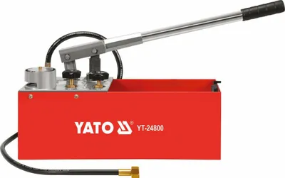 YATO Handpumpe für Druckprüfungen 0-50 bar mit 12 l Behälter