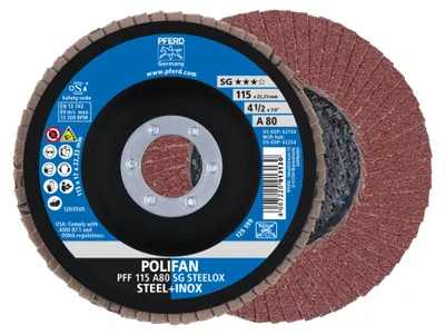 Produktbild von PFERD PFF 115 A 80 SG STEELOX, Metall, 13300 RPM, 11,5 cm, 10 Stück(e)
